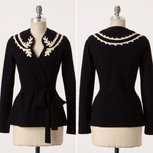 Guinevere Anthropologie Sea Fan Wrap Sweater Med